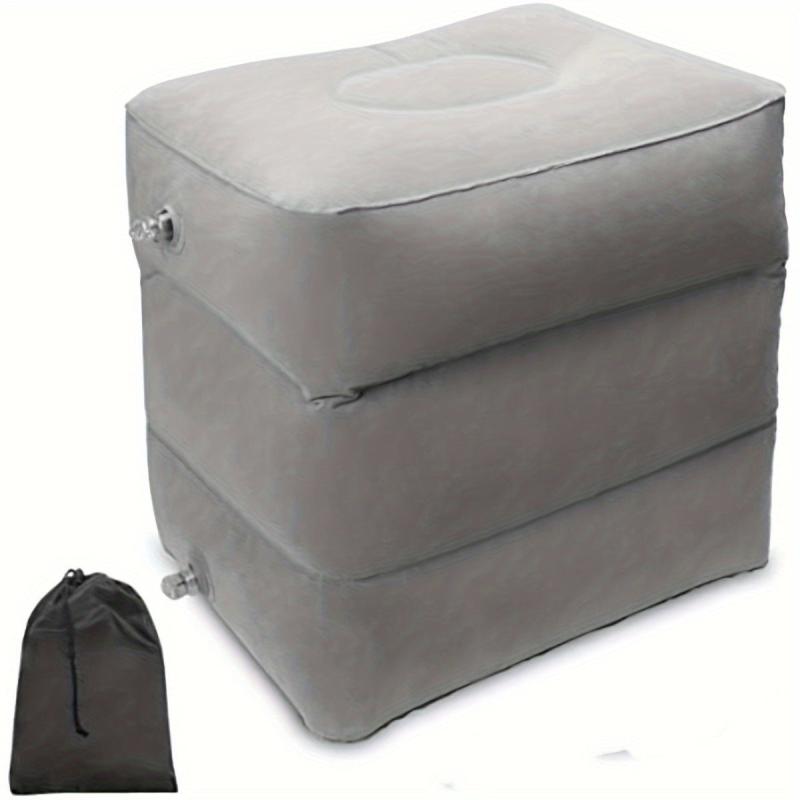Inflatable Travel Foot Rest Pillow for Airplanes Cars Trains Office