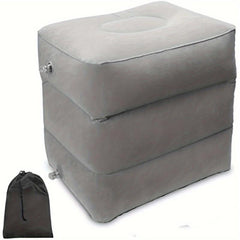Inflatable Travel Foot Rest Pillow for Airplanes Cars Trains Office