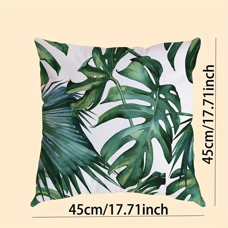 Nordic Summer Plant Short Plush Printed Pillow