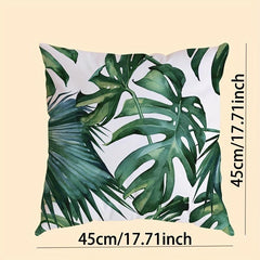 Nordic Summer Plant Short Plush Printed Pillow
