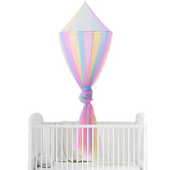 Rainbow Bed Canopy For Girls Princess Room Decor Hanging Net Canopy