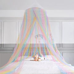 Rainbow Bed Canopy For Girls Princess Room Decor Hanging Net Canopy