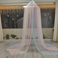 Rainbow Bed Canopy For Girls Princess Room Decor Hanging Net Canopy