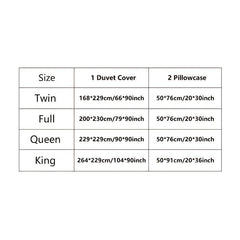 3pcs Soft Brushed Duvet Cover Set + 2 Pillowcases for Bedroom & Guest Room