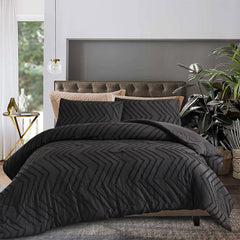 3pcs Soft Brushed Duvet Cover Set + 2 Pillowcases for Bedroom & Guest Room