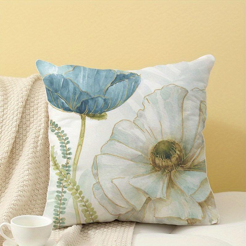 Pastoral Style Flower Pillow Cover For Home Decoration