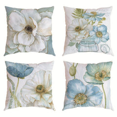Pastoral Style Flower Pillow Cover For Home Decoration