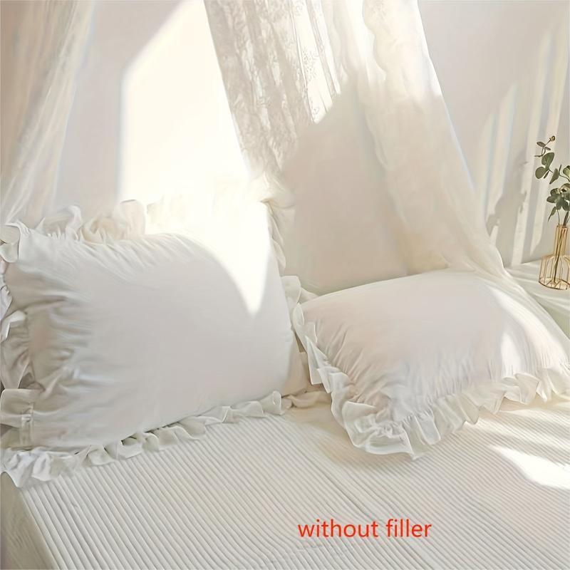 2 Soft Lace Pillowcases for Living Room Sofa Bedroom