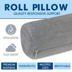 Memory Foam Neck Support Pillow Bolster for Sleeping