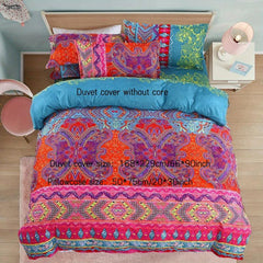 Boho Pattern Brushed Duvet Cover Set - Soft and Comfortable Bedding - 3pcs