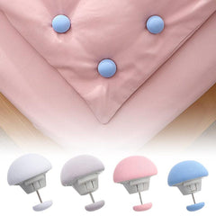 4pcs Mushroom Shape Blanket Clips Slip Resistant Nordic Clips