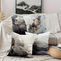 4pcs Marble Printed Throw Pillowcases Home Decoration Cushion Covers