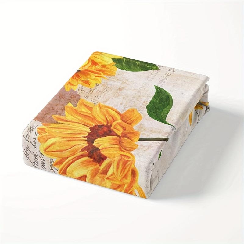 Vintage Sunflowers Duvet Cover Set 3pcs