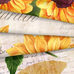 Vintage Sunflowers Duvet Cover Set 3pcs
