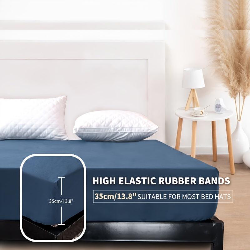 Waterproof Fitted Sheet Solid Brushed Soft Bedding