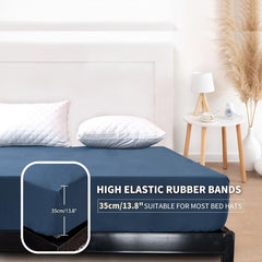 Waterproof Fitted Sheet Solid Brushed Soft Bedding