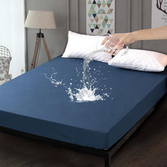 Waterproof Fitted Sheet Solid Brushed Soft Bedding