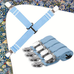 4pcs Bed Sheet Fixing Clip Non-slip Elastic Rope Fixing Artifact