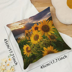 Sunflower Printed Pillowcase for Home Decoration