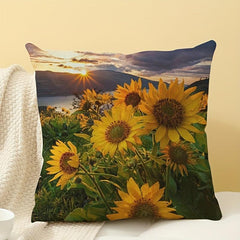 Sunflower Printed Pillowcase for Home Decoration