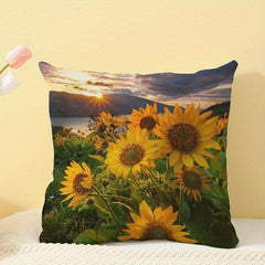 Sunflower Printed Pillowcase for Home Decoration