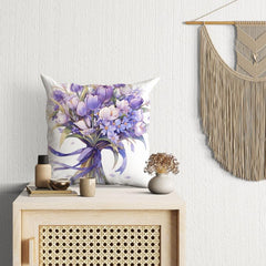 Purple Bouquet Pattern Pillowcase for Sofas and Chairs