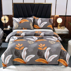 3pcs Leaf Printed Duvet Cover Set Soft and Cozy Bedding