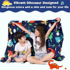 Cozy Fleece Dinosaur Baby Blanket - Lightweight Throw for Boys and Girls