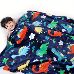 Cozy Fleece Dinosaur Baby Blanket - Lightweight Throw for Boys and Girls