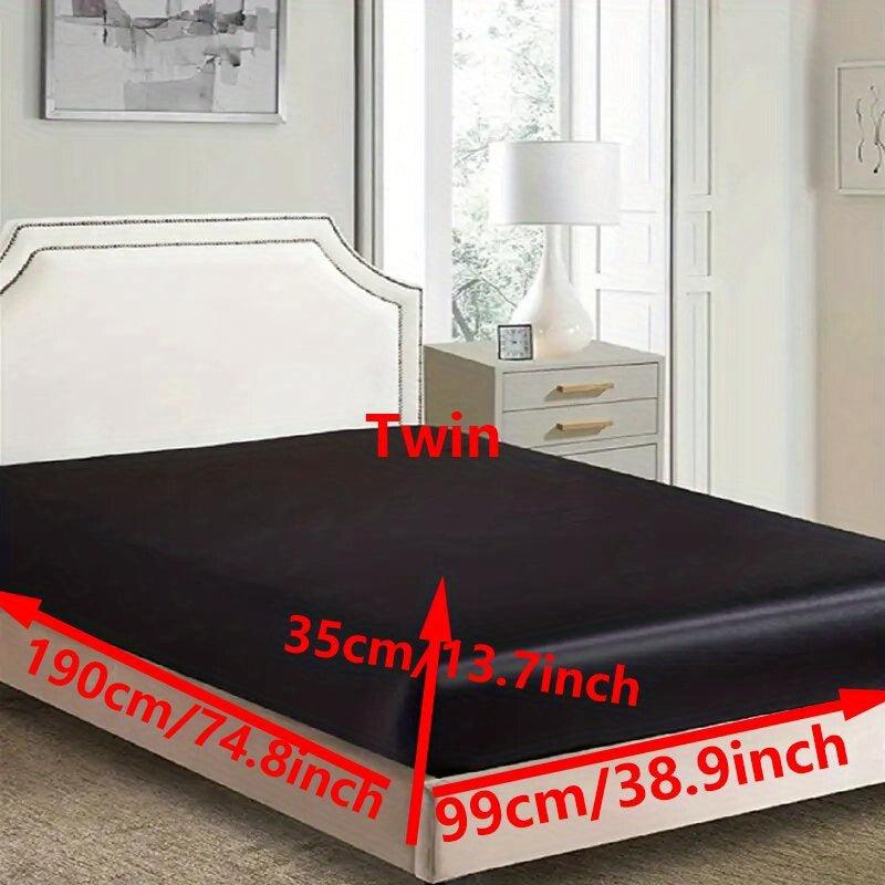 Soft Satin Fitted Sheet Deep Pocket Up to 13 7 Inches