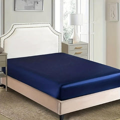 Soft Satin Fitted Sheet Deep Pocket Up to 13 7 Inches