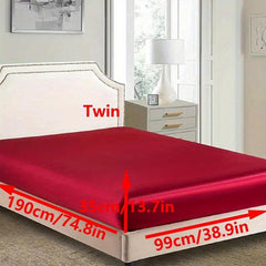 Soft Satin Fitted Sheet Deep Pocket Up to 13 7 Inches