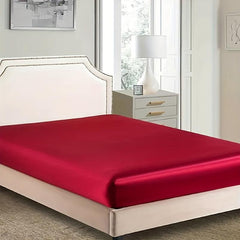 Soft Satin Fitted Sheet Deep Pocket Up to 13 7 Inches