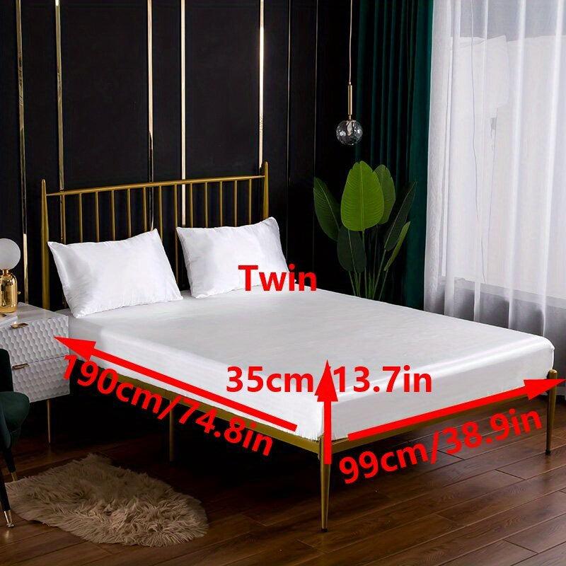 Soft Satin Fitted Sheet Deep Pocket Up to 13 7 Inches