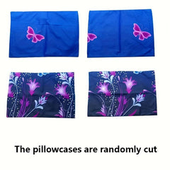 3pc Flower Butterfly Duvet Cover Set Soft Comfortable Breathable