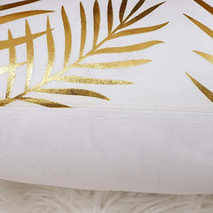 Golden Leaf Bronzing Throw Pillow Covers 18x18 Inch