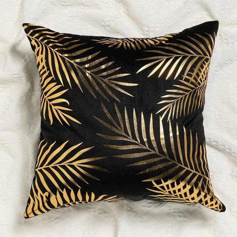 Golden Leaf Bronzing Throw Pillow Covers 18x18 Inch