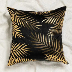 Golden Leaf Bronzing Throw Pillow Covers 18x18 Inch
