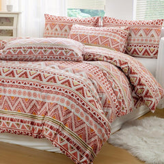 Ethnic Pattern Bedding Set Multicolor Duvet Cover Pillowcases Soft