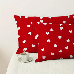 2pcs Modern Red Love Pillowcase - Wedding Decoration & Bedding Supply