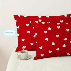 2pcs Modern Red Love Pillowcase - Wedding Decoration & Bedding Supply