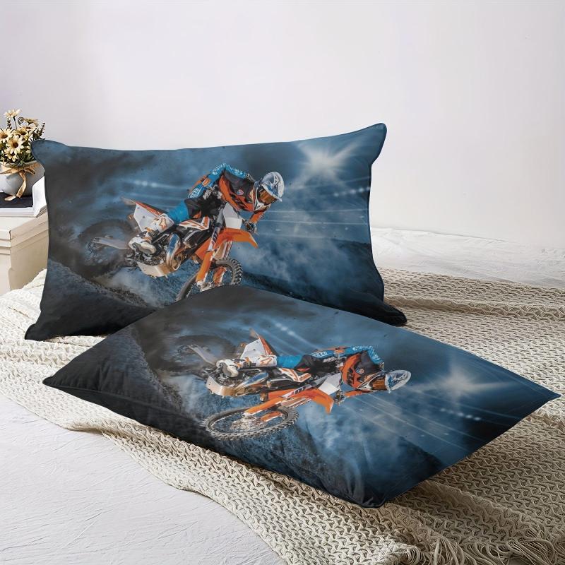 3pcs Off Road Vehicle Duvet Cover Set Motorcycle Extreme Sports Bedding Set