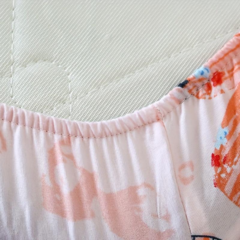 Butterfly Print Microfiber Fitted Sheet Deep Pocket for Bedroom and Guest Room