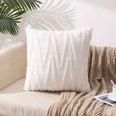 Velvet Striped Square Cushion Cover Printed Pillowcase Home Decor