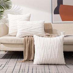 Velvet Striped Square Cushion Cover Printed Pillowcase Home Decor