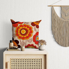 1pc Flower Pillowcase Pattern Print Suitable For Sofas Chairs