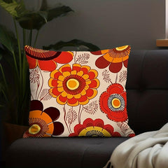 1pc Flower Pillowcase Pattern Print Suitable For Sofas Chairs