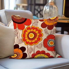1pc Flower Pillowcase Pattern Print Suitable For Sofas Chairs