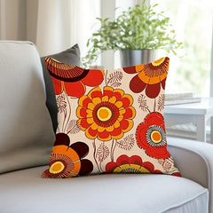 1pc Flower Pillowcase Pattern Print Suitable For Sofas Chairs