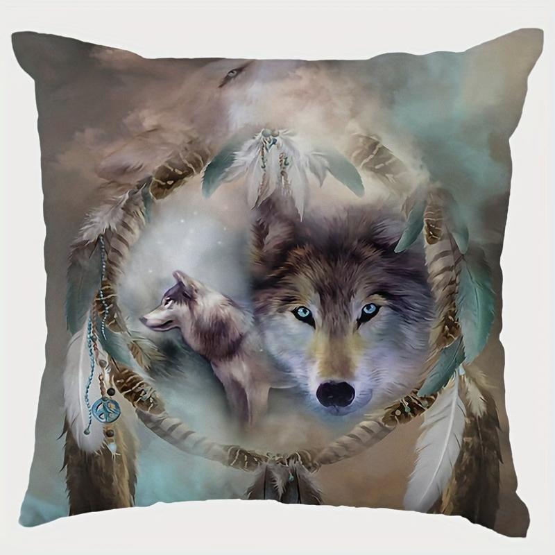 Vintage Animal Square Cushion Cover - Zipper Closure